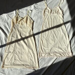 Lot 2 Vintage Full Slips Nightgown S/M